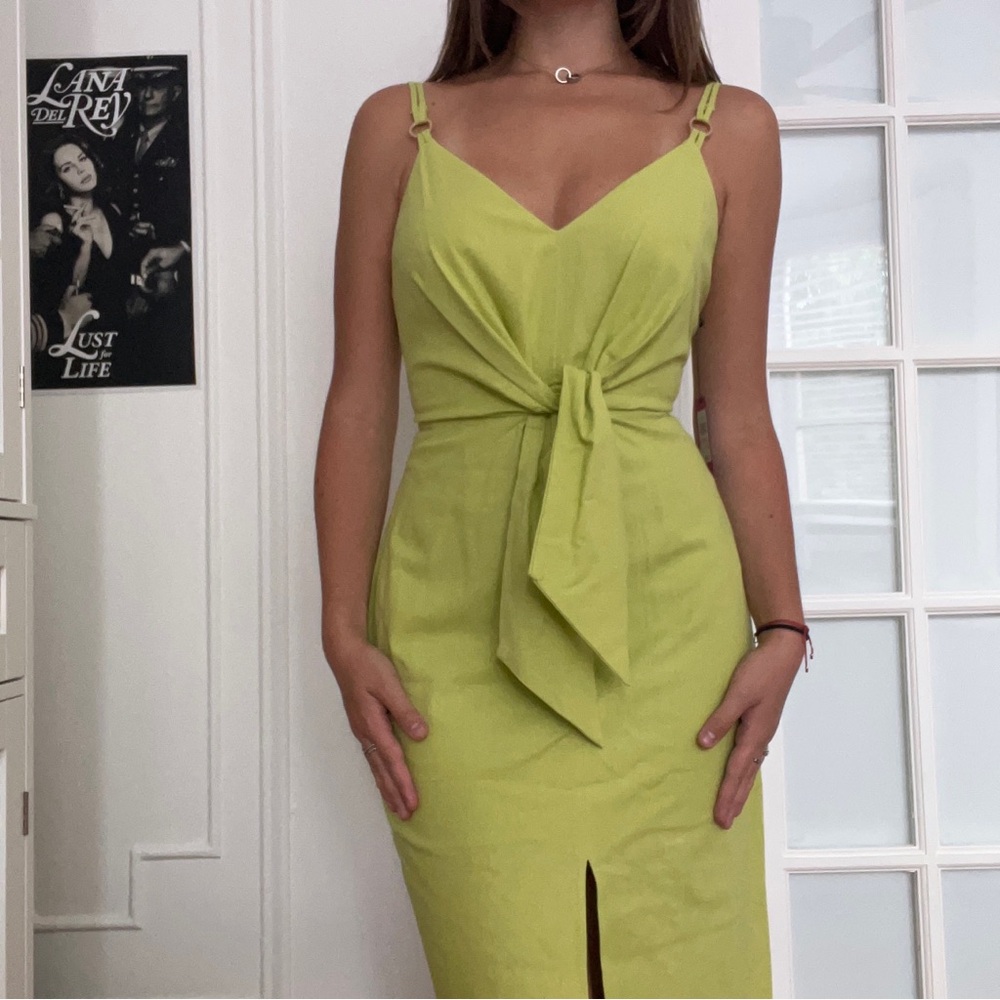 Vince Camuto | Lime Green Linen Sundress | Size M | NWT